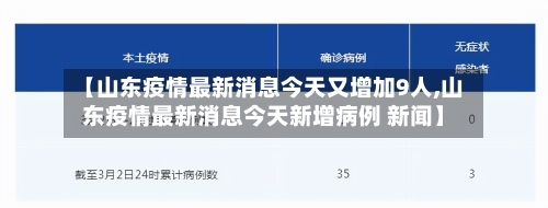 【山东疫情最新消息今天又增加9人,山东疫情最新消息今天新增病例 新闻】