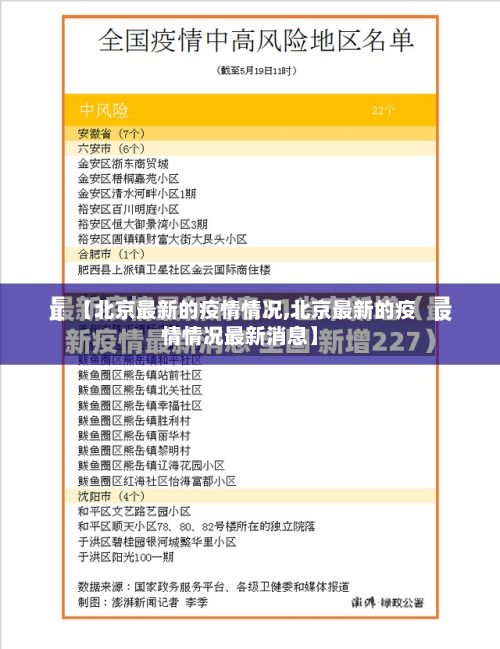 【北京最新的疫情情况,北京最新的疫情情况最新消息】-第1张图片