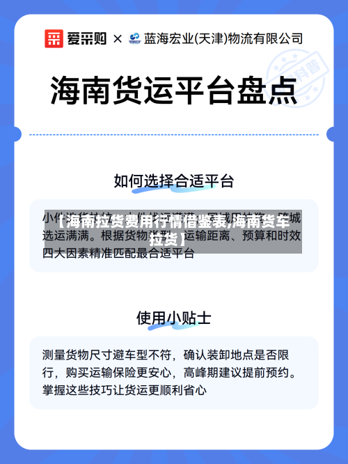 【海南拉货费用行情借鉴表,海南货车拉货】