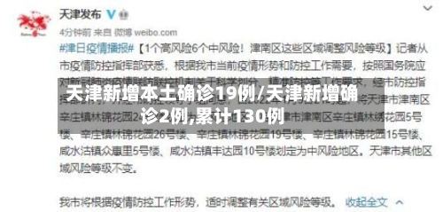 天津新增本土确诊19例/天津新增确诊2例,累计130例-第1张图片