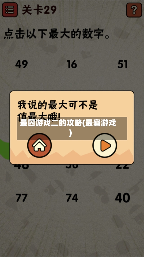 最囚游戏二的攻略(最窘游戏)-第1张图片