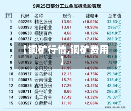 【铜矿行情,铜矿费用】-第1张图片