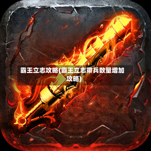 霸王立志攻略(霸王立志带兵数量增加攻略)-第3张图片