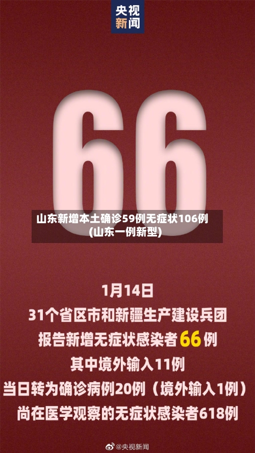 山东新增本土确诊59例无症状106例(山东一例新型)