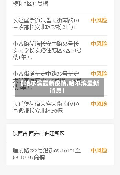 【哈尔滨最新疫情,哈尔滨最新消息】-第2张图片