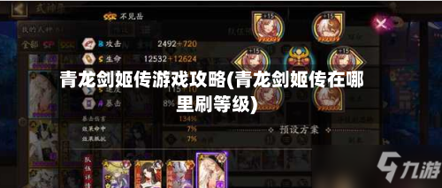 青龙剑姬传游戏攻略(青龙剑姬传在哪里刷等级)-第1张图片