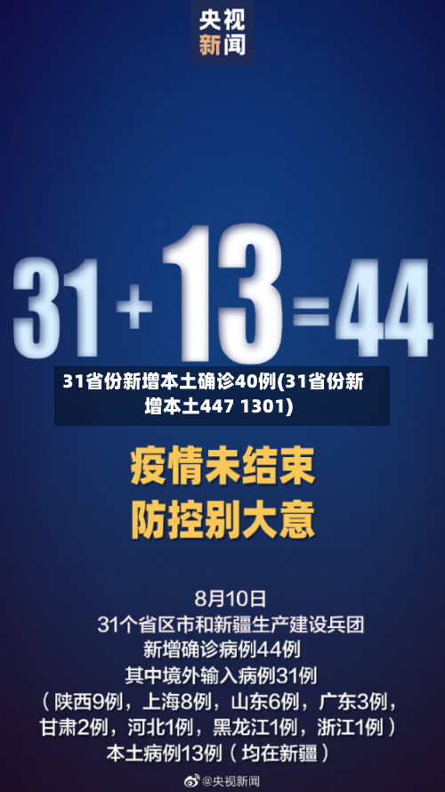 31省份新增本土确诊40例(31省份新增本土447 1301)-第1张图片