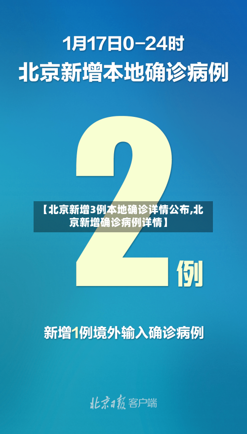 【北京新增3例本地确诊详情公布,北京新增确诊病例详情】