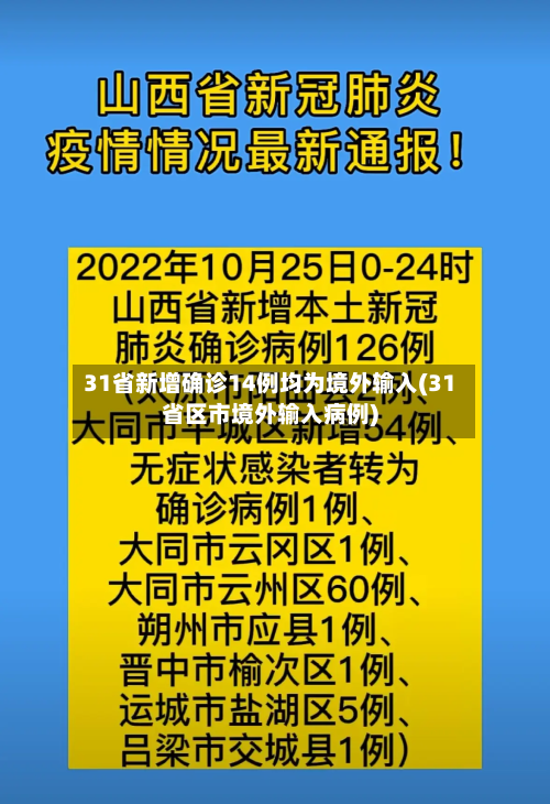 31省新增确诊14例均为境外输入(31省区市境外输入病例)-第2张图片