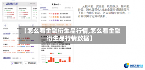 【怎么看金融衍生品行情,怎么看金融衍生品行情数据】
