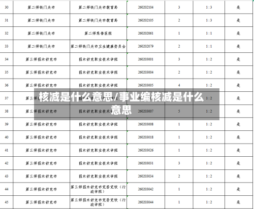 核减是什么意思/事业编核减是什么意思