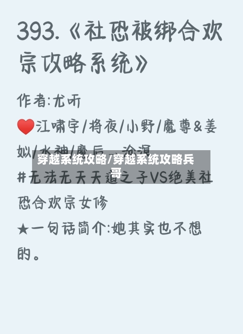 穿越系统攻略/穿越系统攻略兵哥-第1张图片