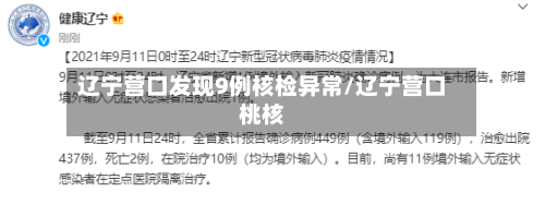 辽宁营口发现9例核检异常/辽宁营口桃核