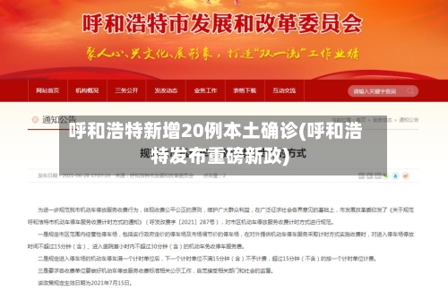 呼和浩特新增20例本土确诊(呼和浩特发布重磅新政)-第3张图片