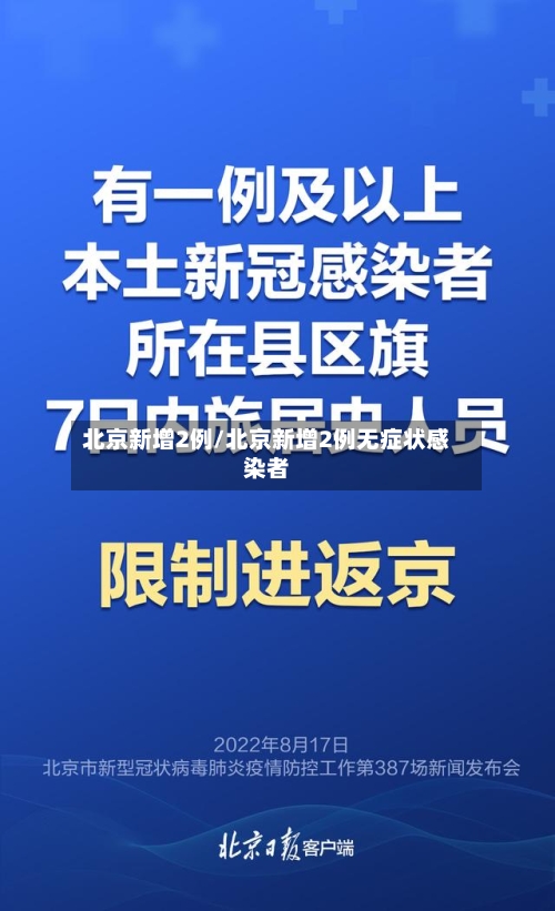 北京新增2例/北京新增2例无症状感染者