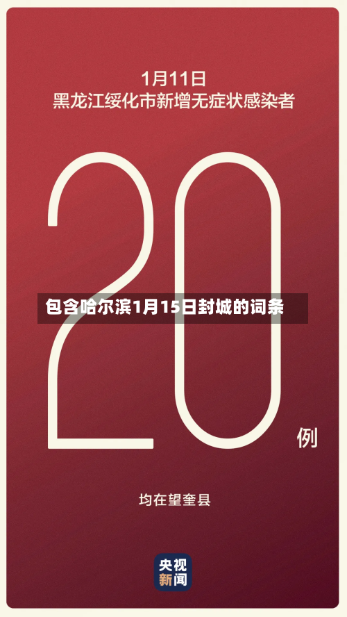 包含哈尔滨1月15日封城的词条